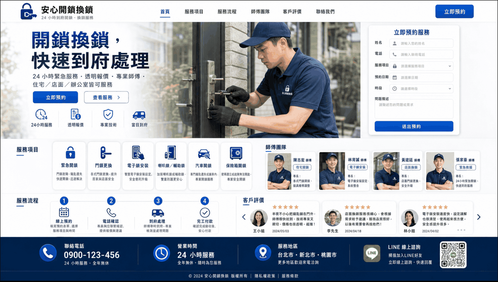 開鎖換鎖網站製作網站預覽