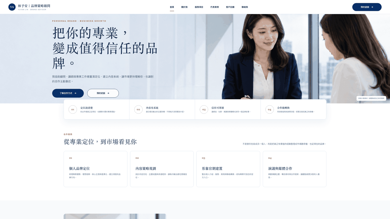 個人形象官網製作網站預覽